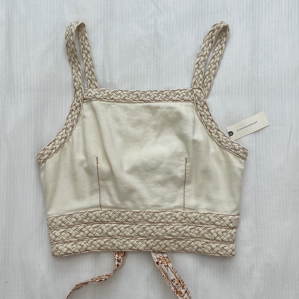 Anthropologie Pilcro Corset Back Top